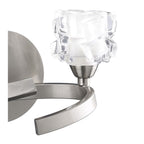 M1854/S Ice Wall Lamp Switched 2 Light G9 ECO Satin Nickel