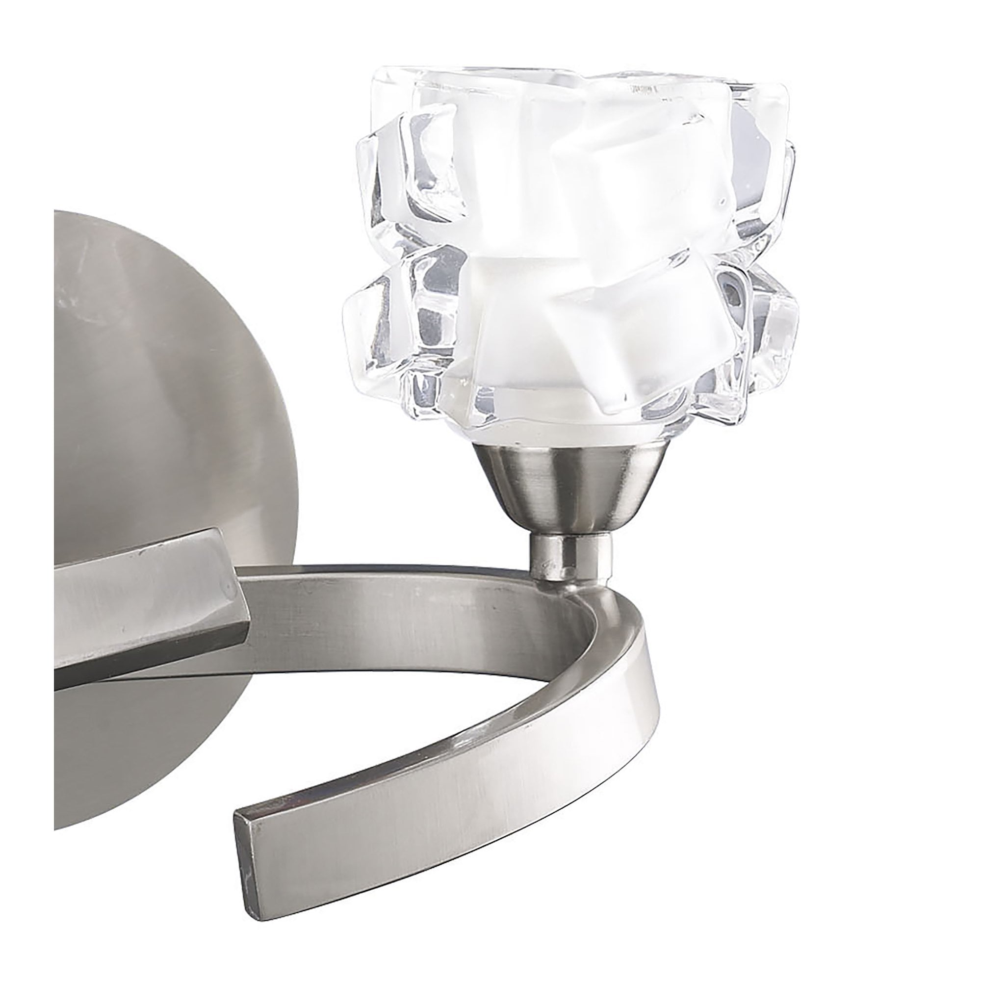 M1854/S Ice Wall Lamp Switched 2 Light G9 ECO Satin Nickel