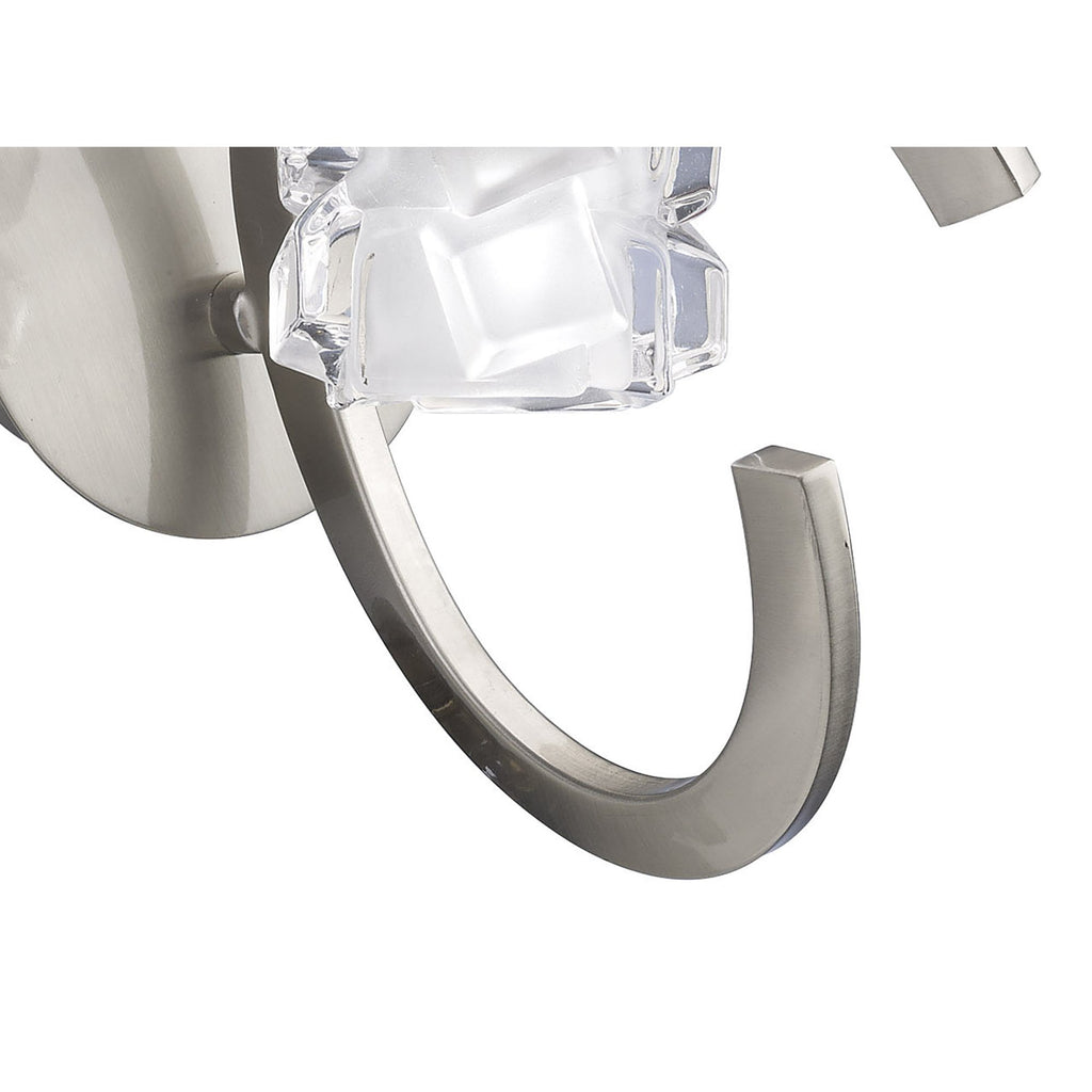M1855/S Ice Wall Lamp Switched 1 Light G9 ECO Satin Nickel