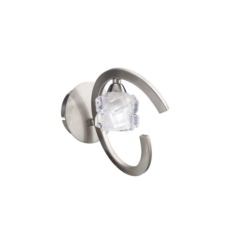 M1855 Ice Wall Lamp 1 Light G9 ECO Satin Nickel