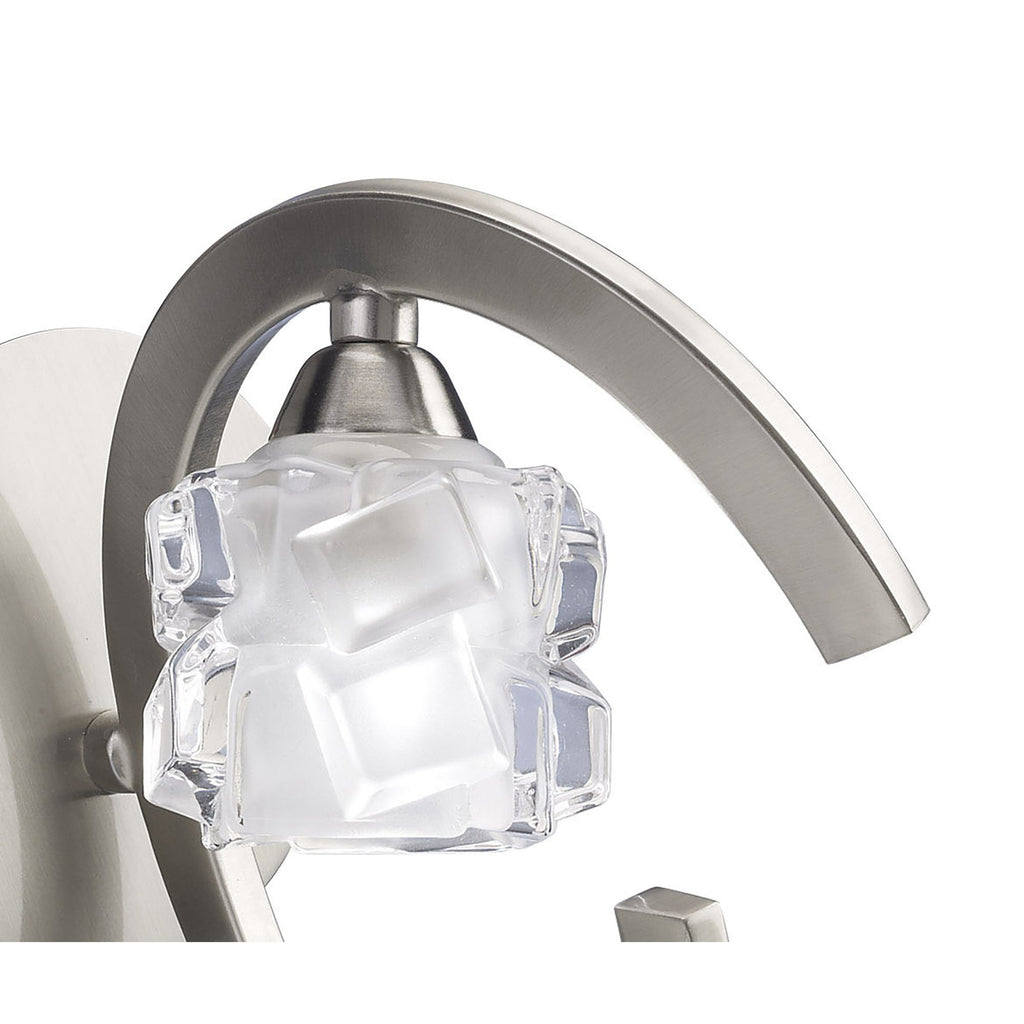 M1855 Ice Wall Lamp 1 Light G9 ECO Satin Nickel