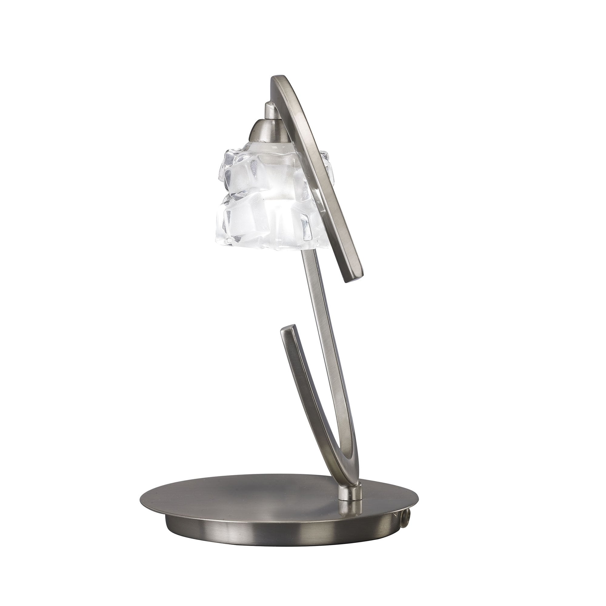 M1856 Ice Table Lamp 1 Light G9 ECO Satin Nickel