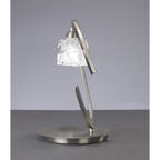 M1856 Ice Table Lamp 1 Light G9 ECO Satin Nickel