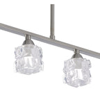 M1857 Ice Linear Pendant 4 Light G9 ECO Bar Satin Nickel