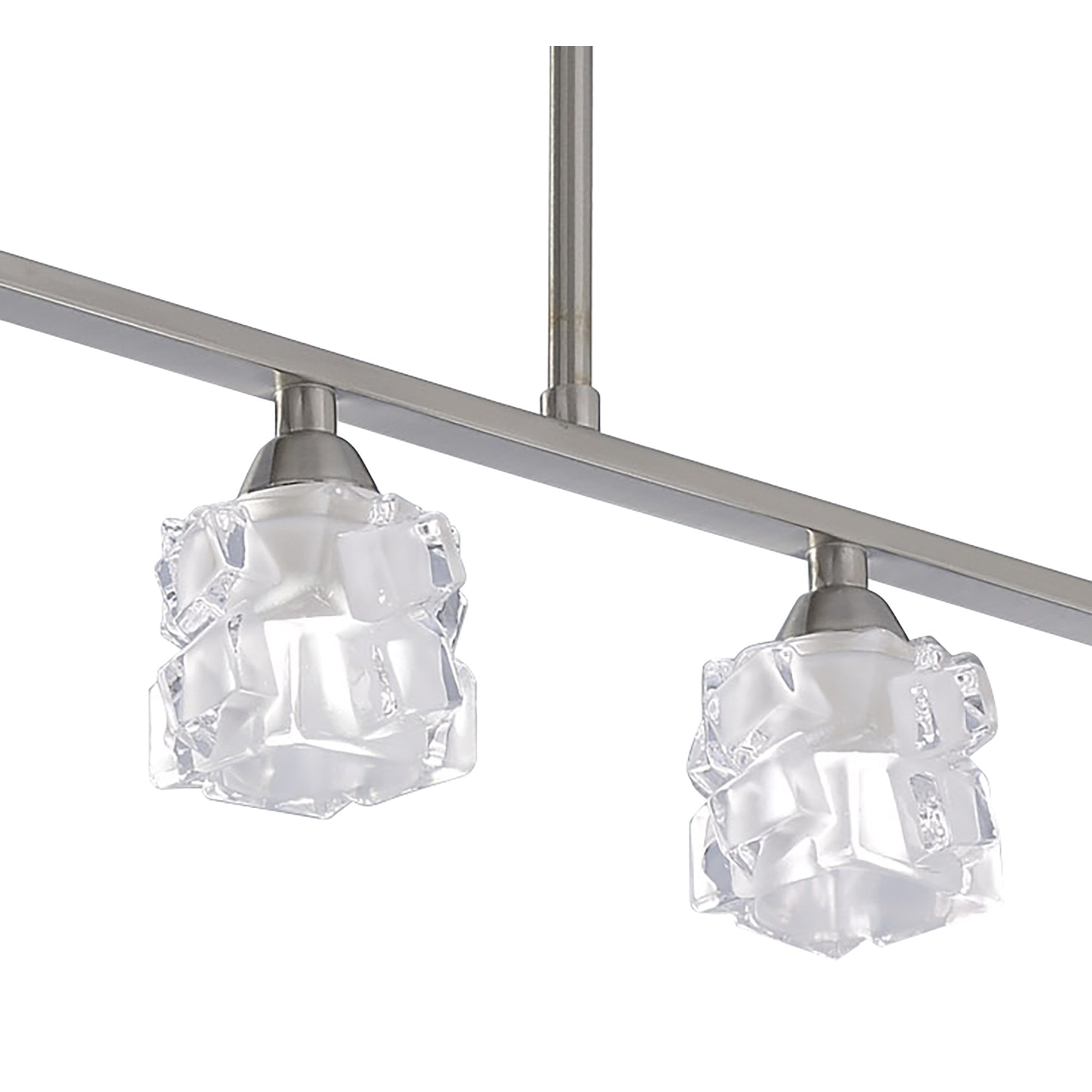 M1857 Ice Linear Pendant 4 Light G9 ECO Bar Satin Nickel