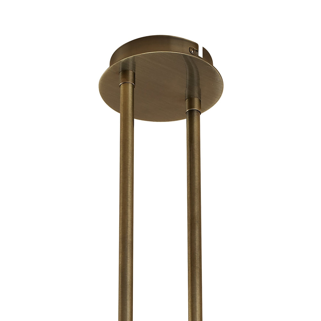 M1860 Ice Rectangular Telescopic 8 Light G9 ECO Antique Brass