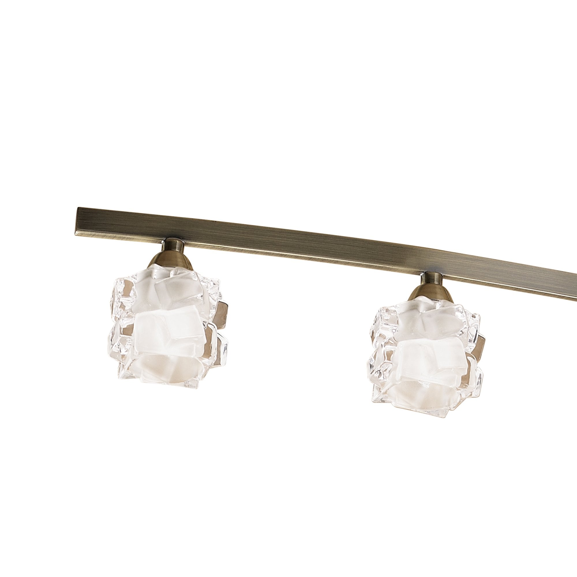 M1860 Ice Rectangular Telescopic 8 Light G9 ECO Antique Brass