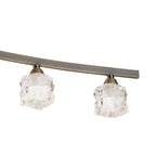 M1860 Ice Rectangular Telescopic 8 Light G9 ECO Antique Brass