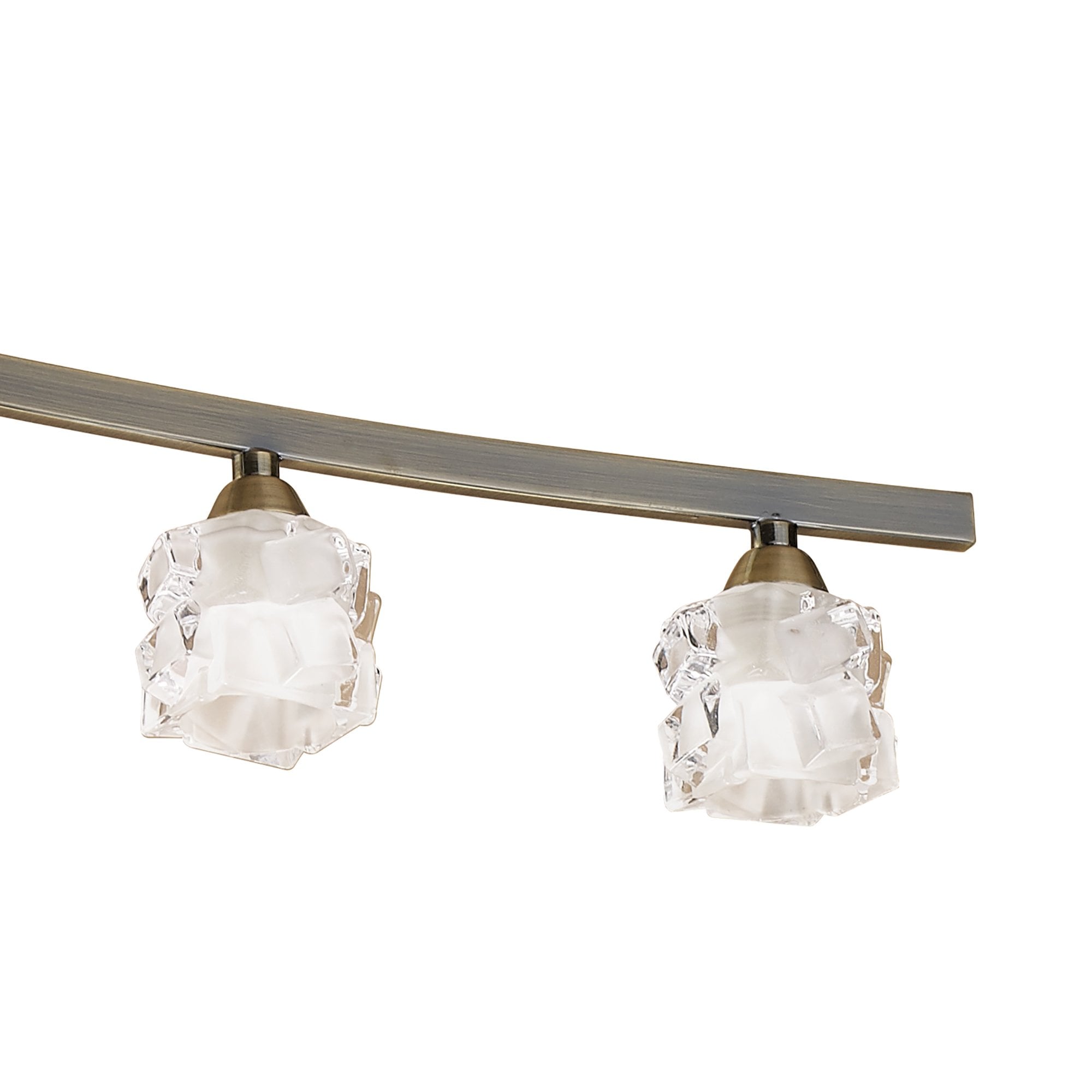 M1860 Ice Rectangular Telescopic 8 Light G9 ECO Antique Brass