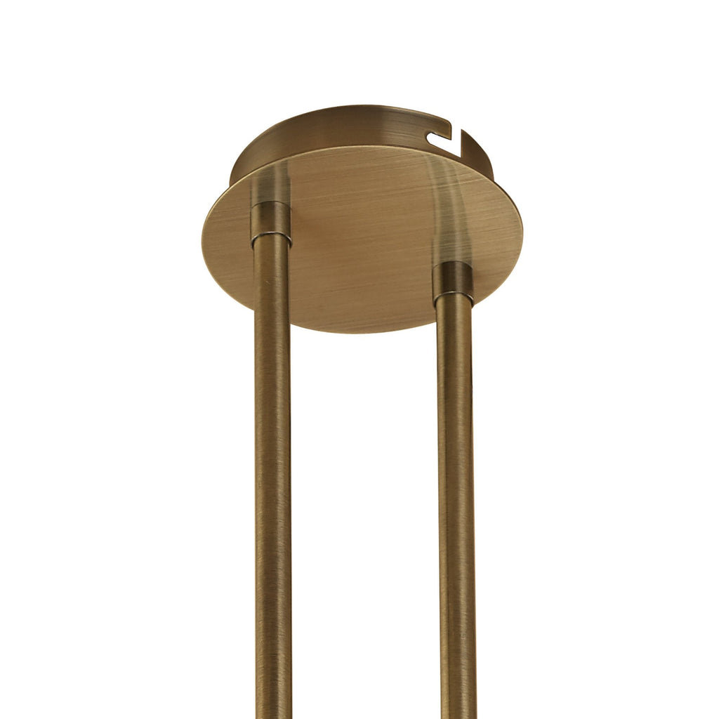 M1861 Ice Rectangular Telescopic Convertible To Semi Flush 6 Light G9 ECO Antique Brass