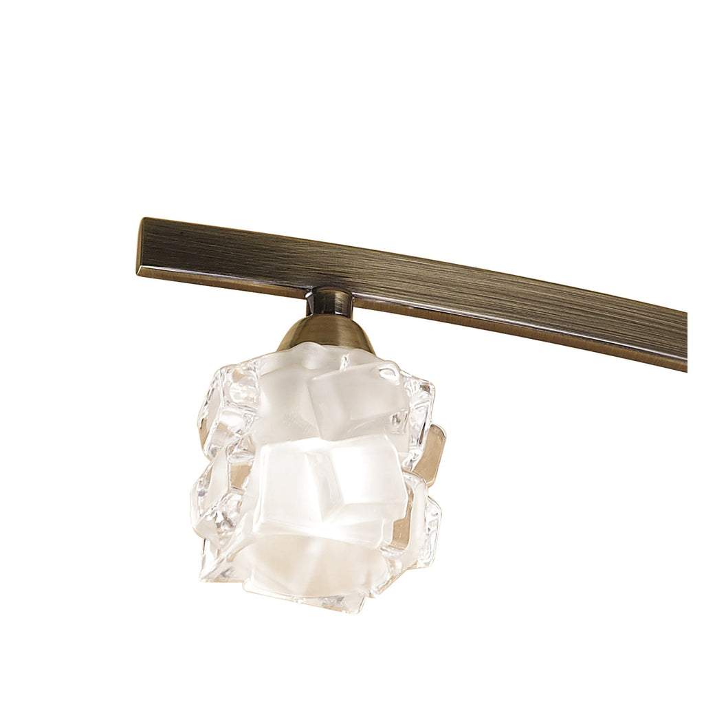 M1861 Ice Rectangular Telescopic Convertible To Semi Flush 6 Light G9 ECO Antique Brass