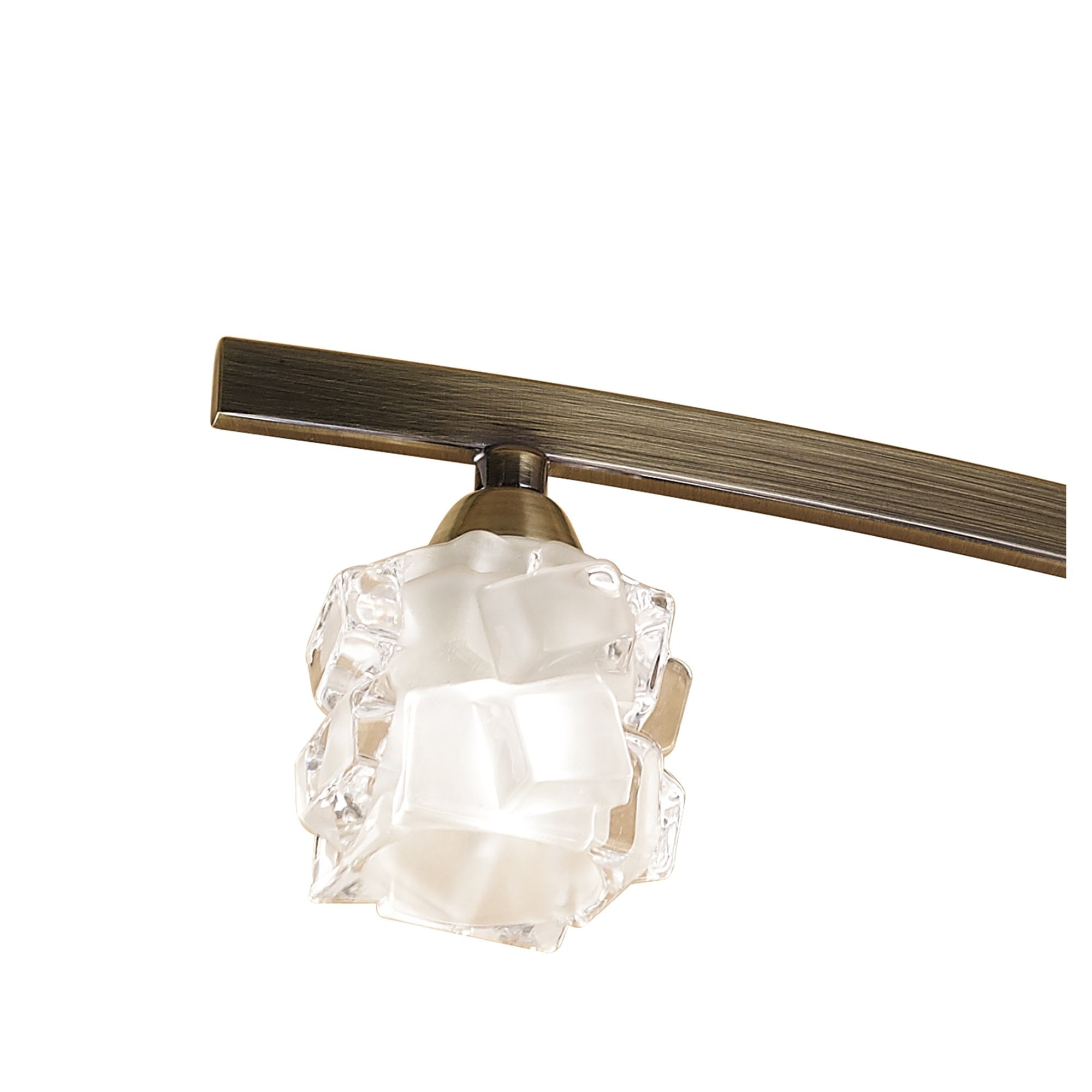 M1861 Ice Rectangular Telescopic Convertible To Semi Flush 6 Light G9 ECO Antique Brass
