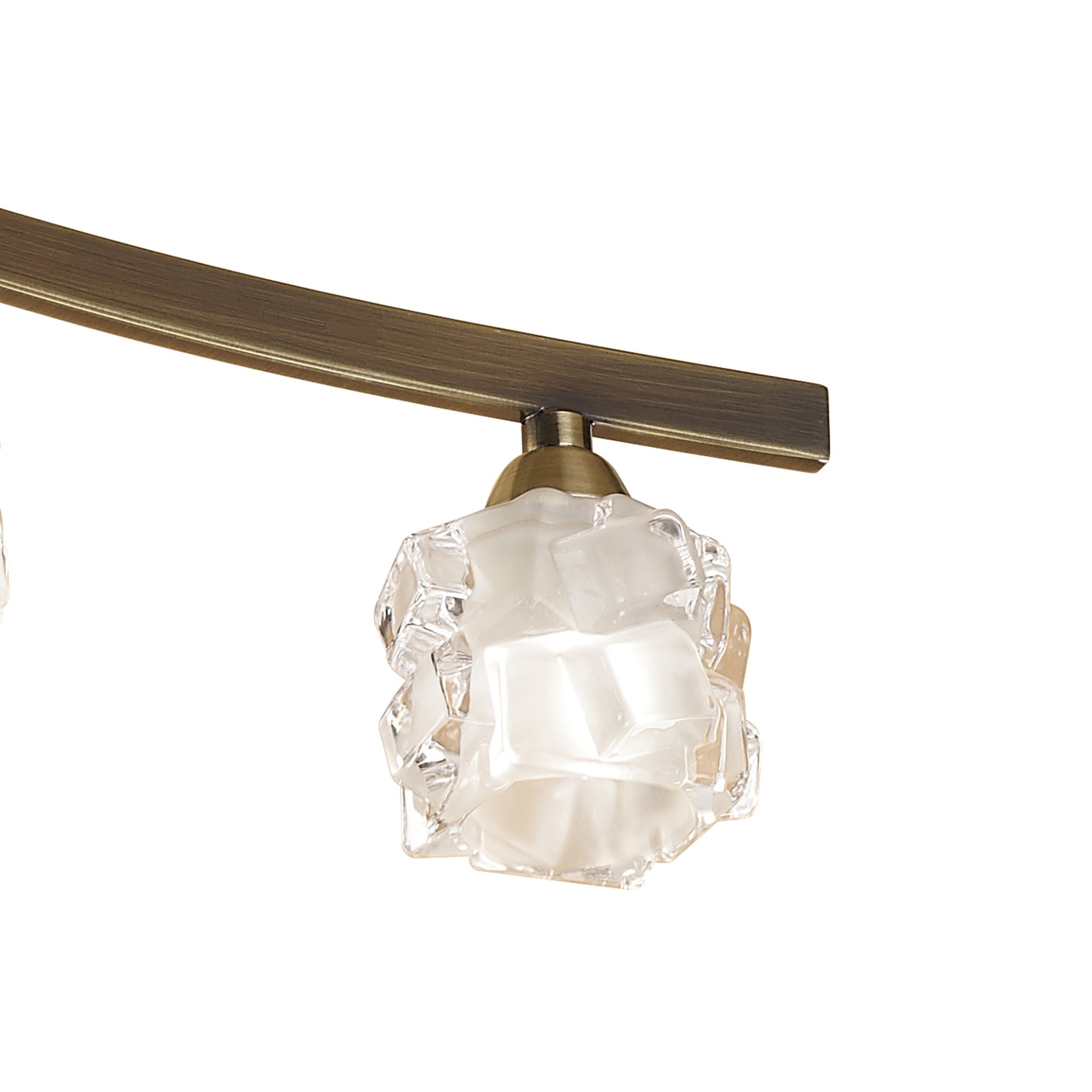 M1861 Ice Rectangular Telescopic Convertible To Semi Flush 6 Light G9 ECO Antique Brass