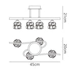M1863 Ice Square Ceiling 4 Light G9 ECO Antique Brass