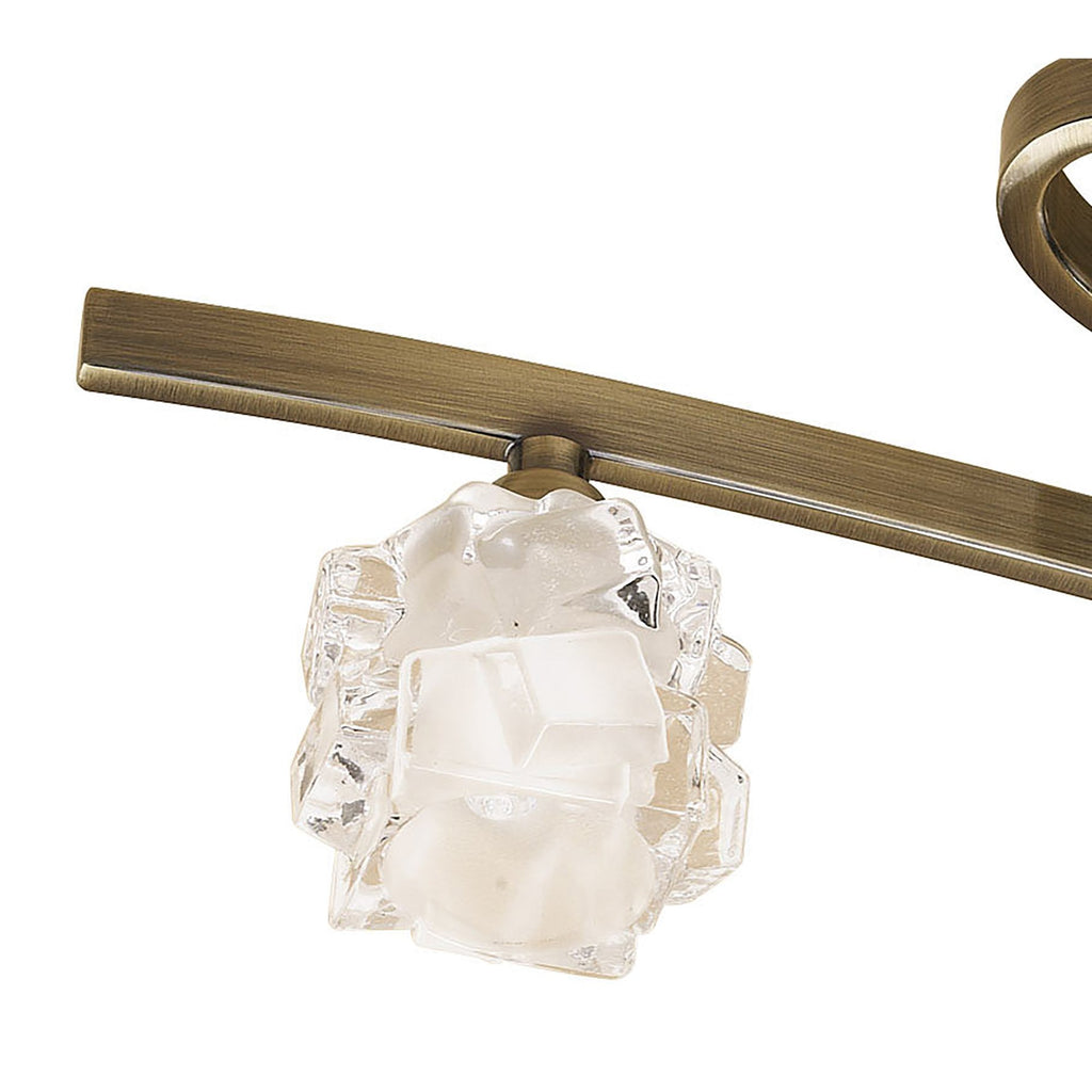 M1863 Ice Square Ceiling 4 Light G9 ECO Antique Brass
