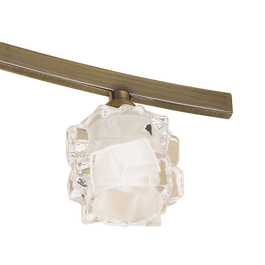 M1863 Ice Square Ceiling 4 Light G9 ECO Antique Brass