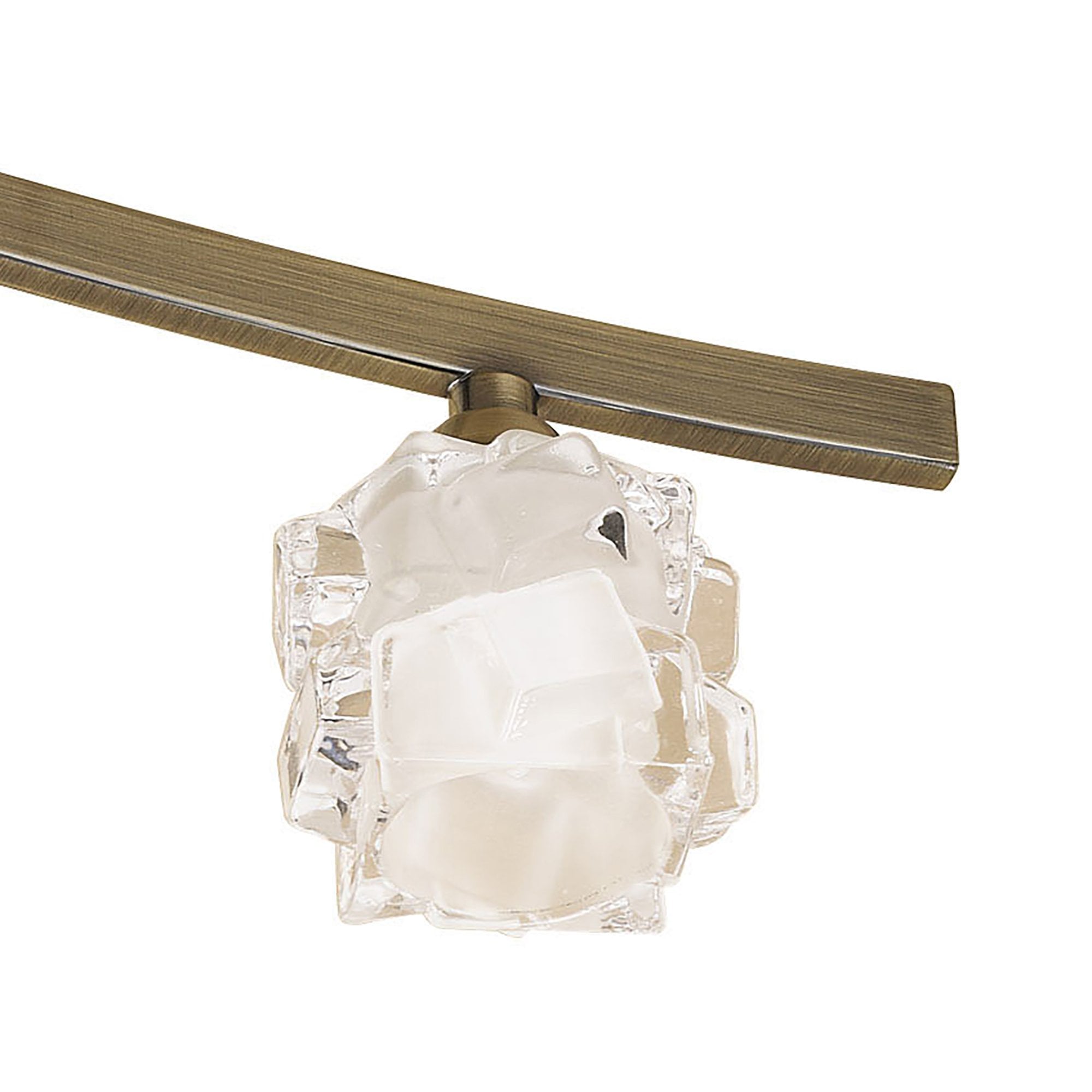 M1863 Ice Square Ceiling 4 Light G9 ECO Antique Brass