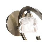 M1865/S Ice Wall Lamp Switched 1 Light G9 ECO Antique Brass