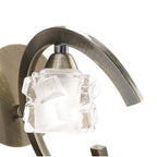 M1865/S Ice Wall Lamp Switched 1 Light G9 ECO Antique Brass