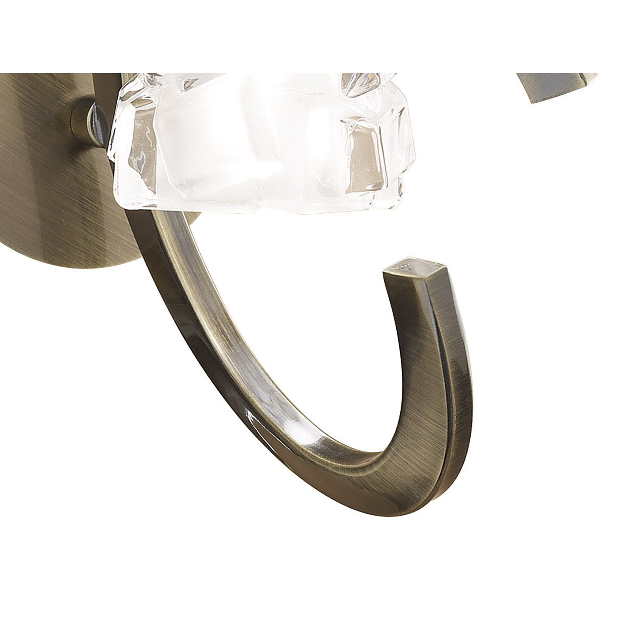 M1865/S Ice Wall Lamp Switched 1 Light G9 ECO Antique Brass