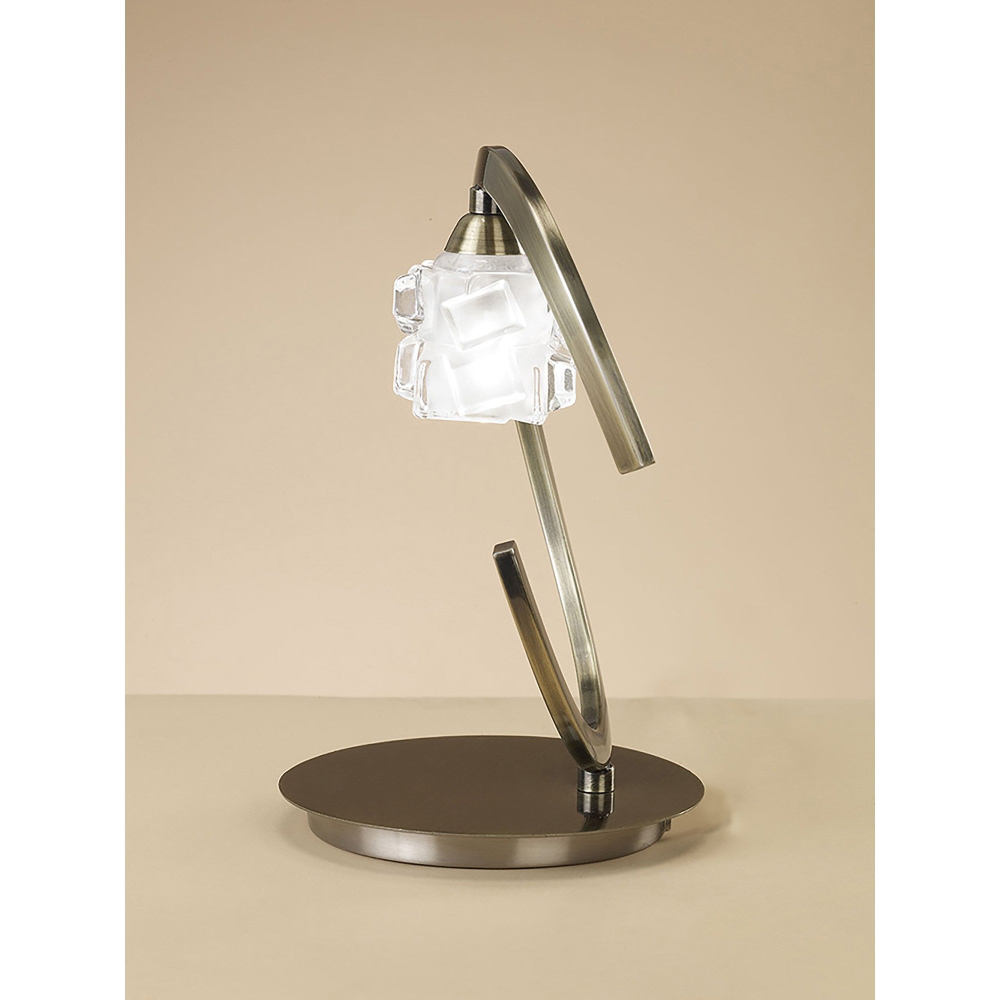 M1866 Ice Table Lamp 1 Light G9 ECO Antique Brass