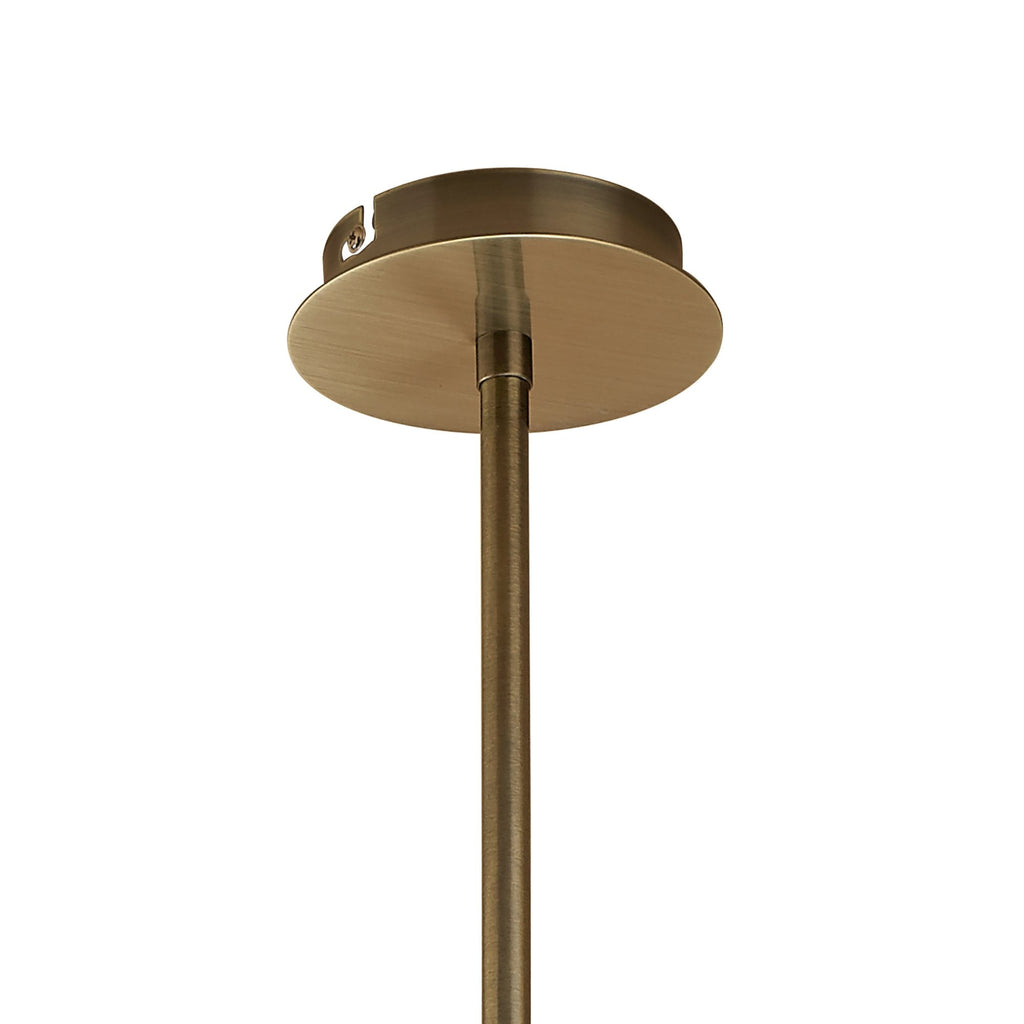 M1867 Ice Linear Pendant 4 Light G9 ECO Bar Antique Brass