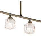 M1867 Ice Linear Pendant 4 Light G9 ECO Bar Antique Brass