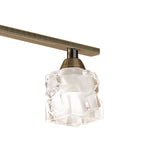 M1867 Ice Linear Pendant 4 Light G9 ECO Bar Antique Brass