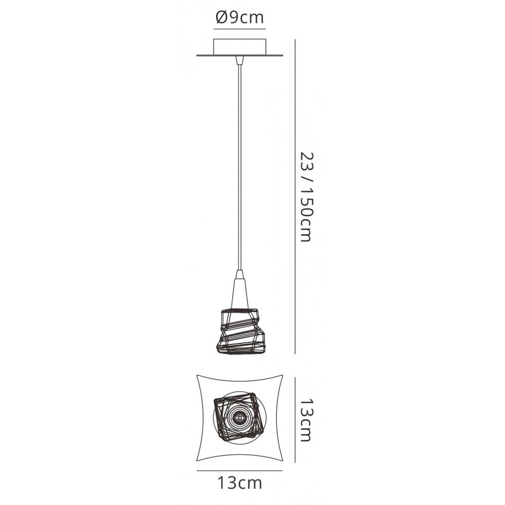 M3754 Iku Pendant 1 Light G9 Satin Nickel