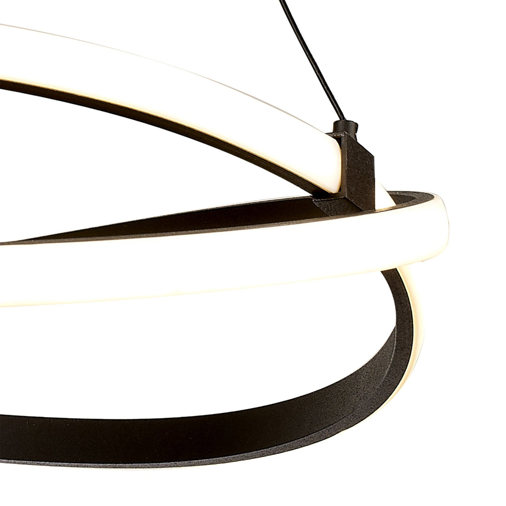 M5390 Infinity Pendant 42W LED Brown Oxide/White Acrylic