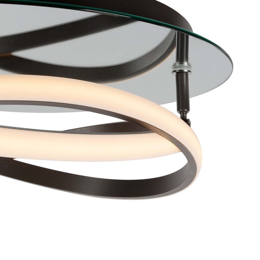 M5392 Infinity Flush 30W LED Brown Oxide/White Acrylic/Clear Mirror