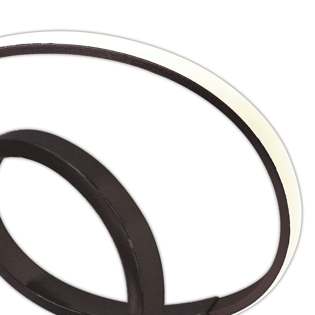 M5393 Infinity Table Lamp 12W LED Brown Oxide/White Acrylic