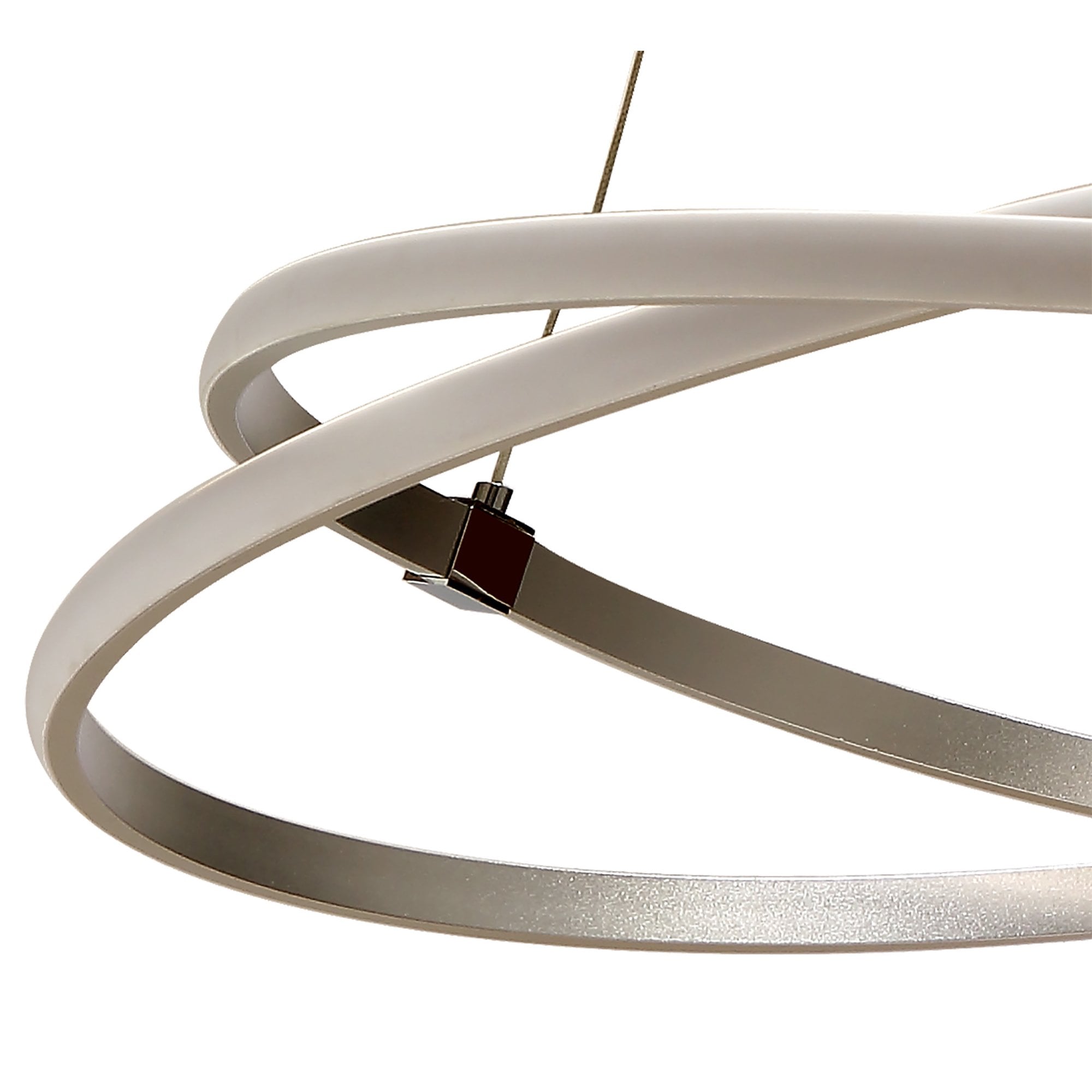 M5380 Infinity Pendant 42W LED Silver/Polished Chrome/White Acrylic
