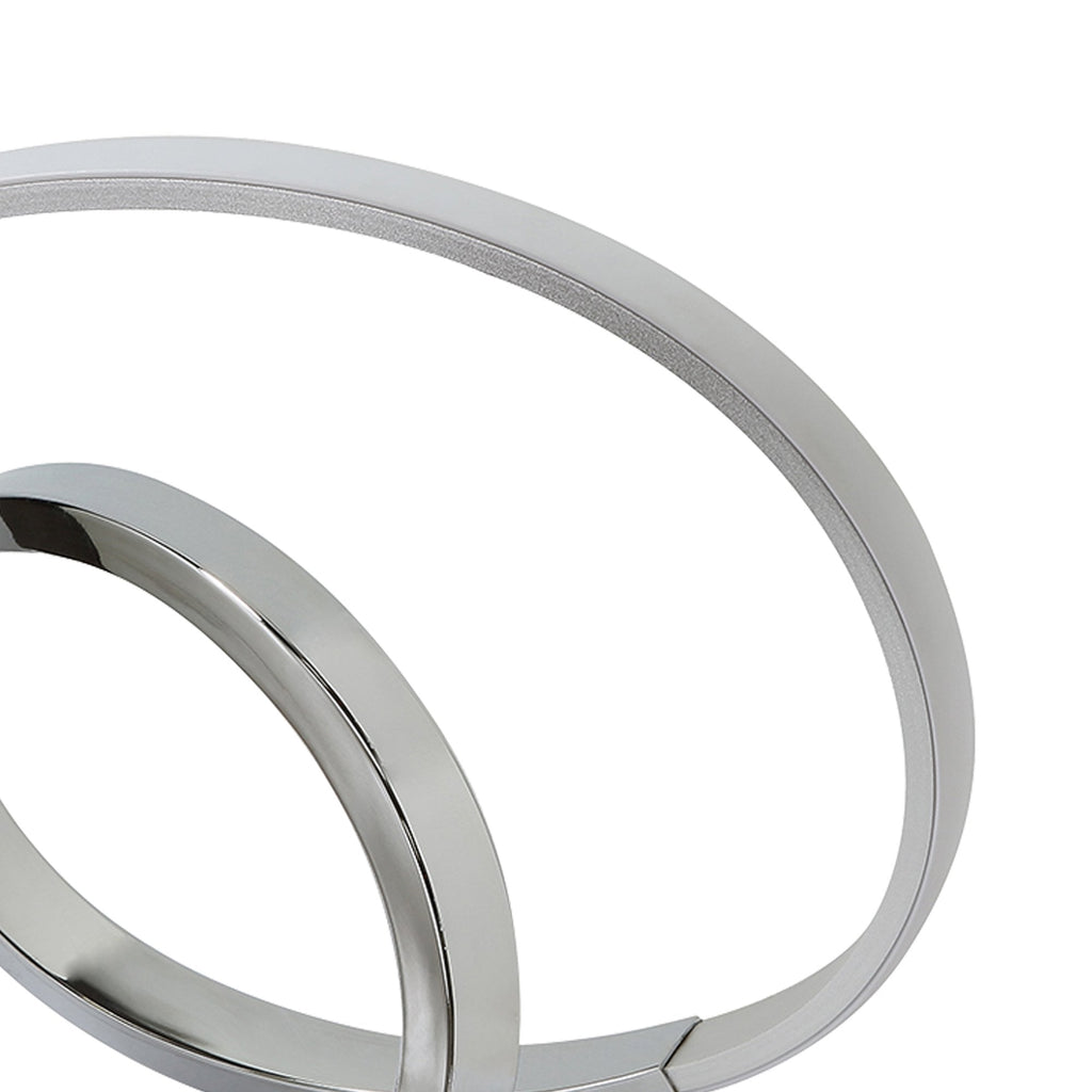 M5383 Infinity Table Lamp 12W LED Silver/Polished Chrome/White Acrylic