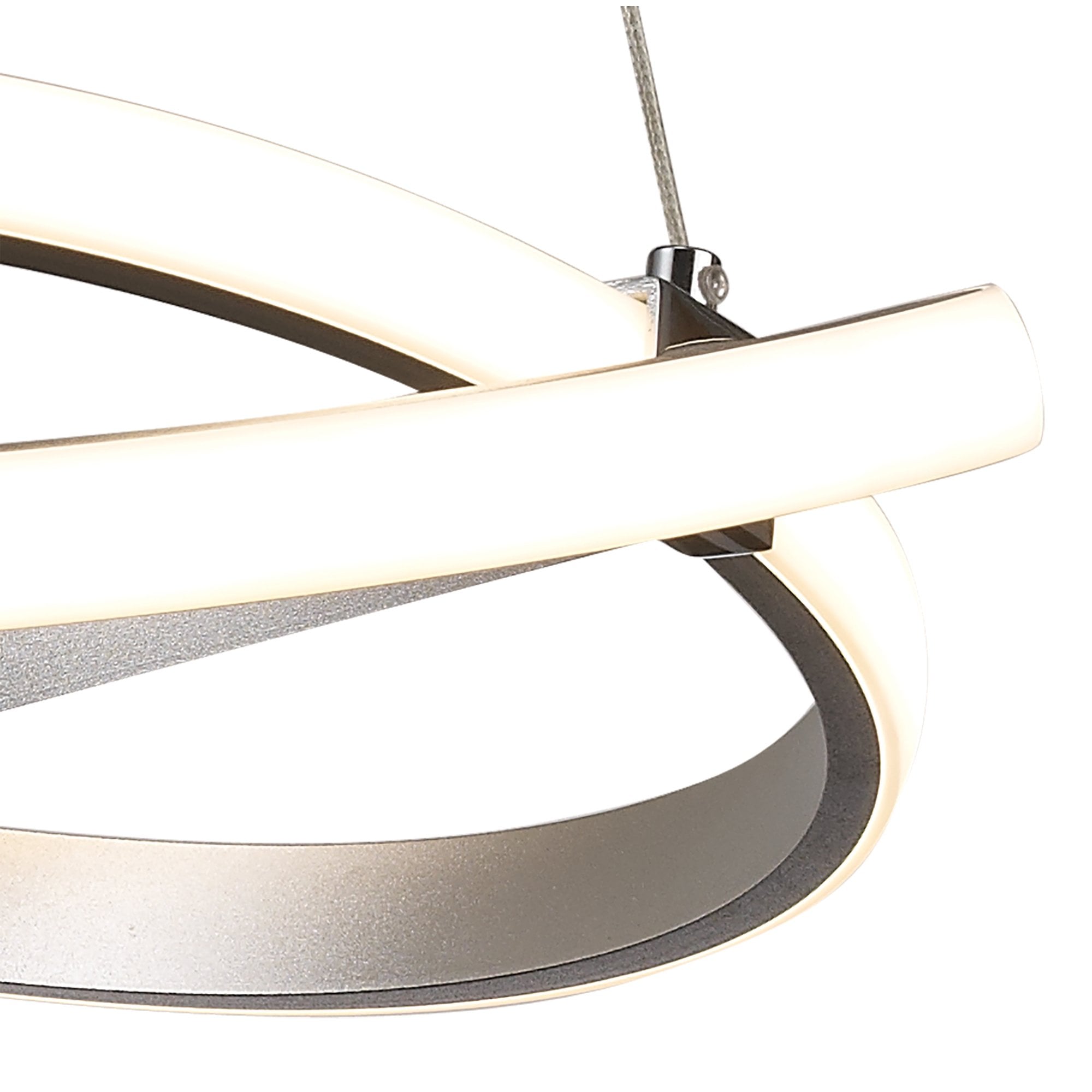 Infinity Pendant 30W LED Silver/Polished Chrome/White Acrylic