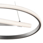 M5725 Infinity Pendant 42W LED Dimmable Silver/Polished Chrome/White Acrylic