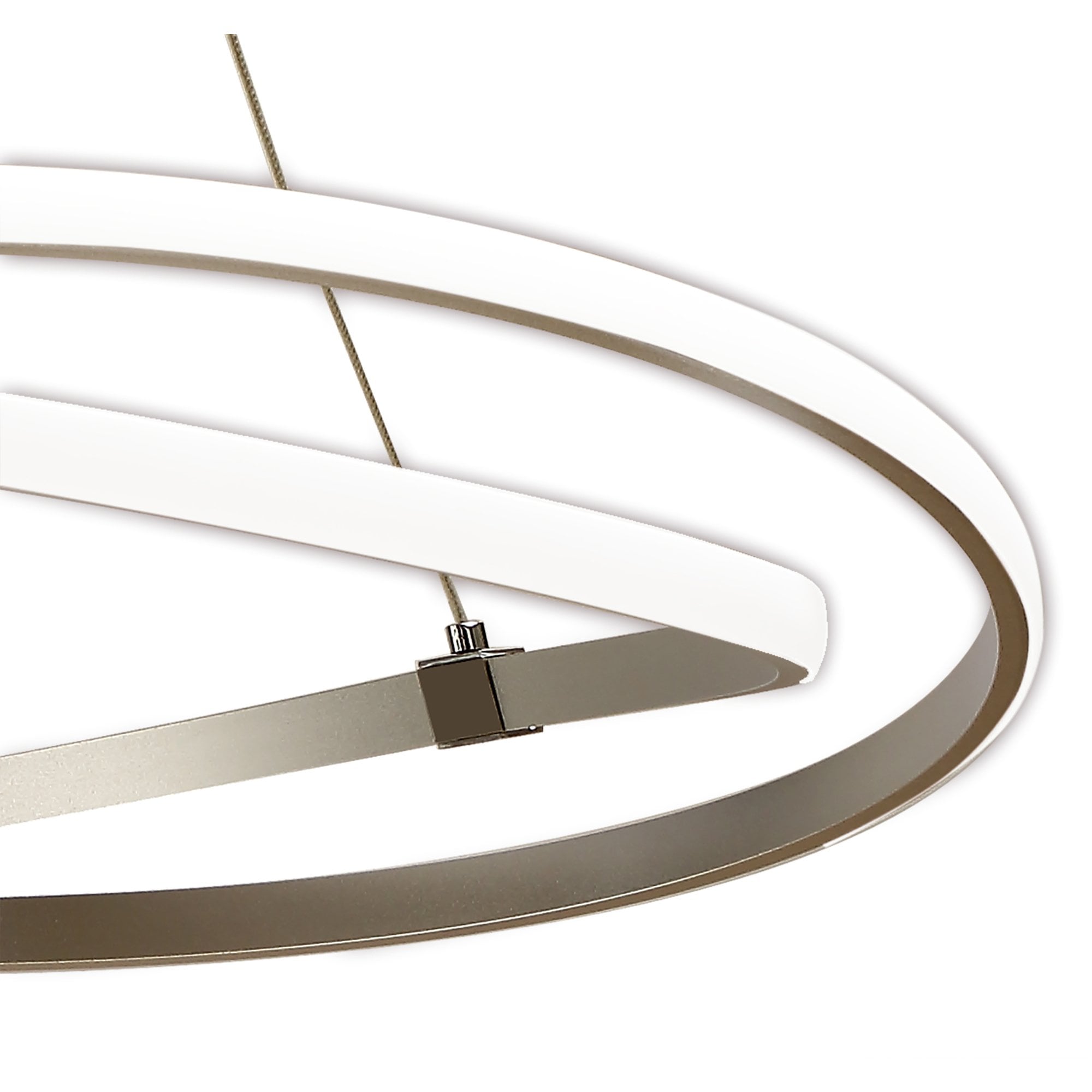 M5726 Infinity Pendant 60W LED Dimmable Silver/Polished Chrome/White Acrylic