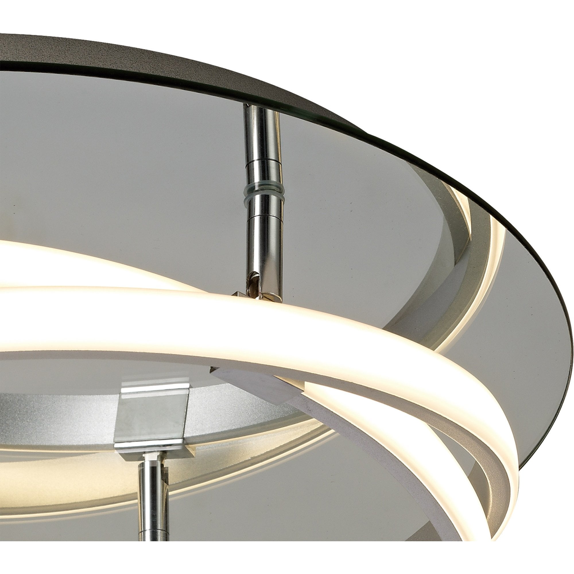 M5727 Infinity Flush 30W LED Dimmable Silver/Polished Chrome/White Acrylic