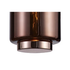 M6196 Jarras Pendant 20cm Round 1 Light Copper/Rose Gold Glass