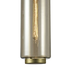 M6198 Jarras Pendant 20cm Round 1 Light Matt Gold/Cognac Glass (S)