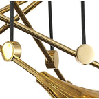 M5895 Jazz Pendant 88cm Round 6 Light Polished Gold