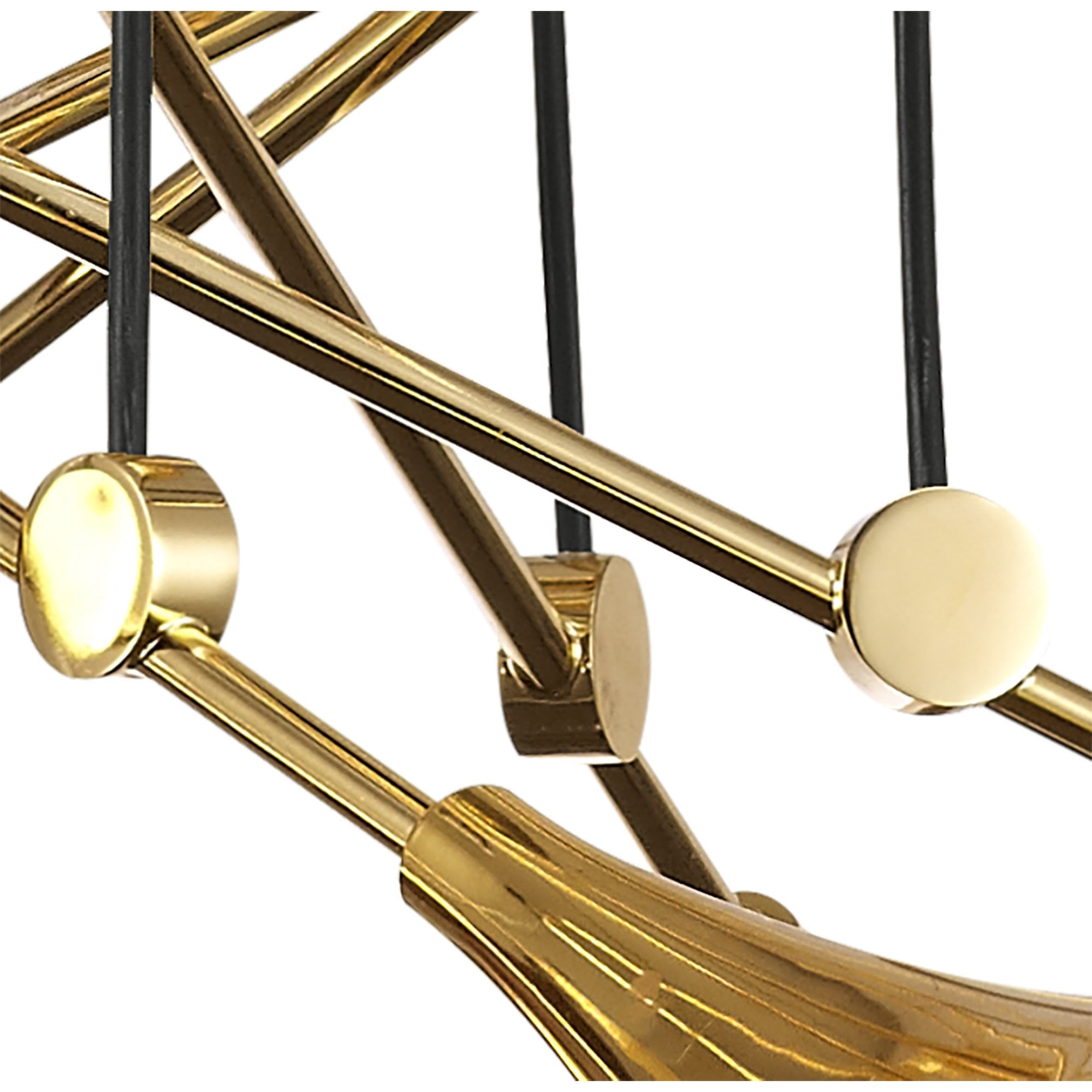M5895 Jazz Pendant 88cm Round 6 Light Polished Gold