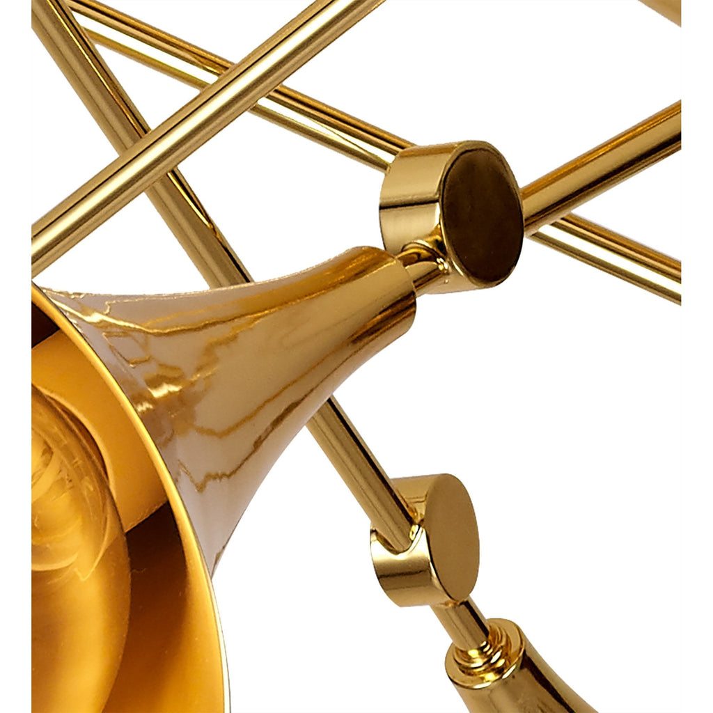 M5897 Jazz Ceiling 76cm Round 5 Light Polished Gold