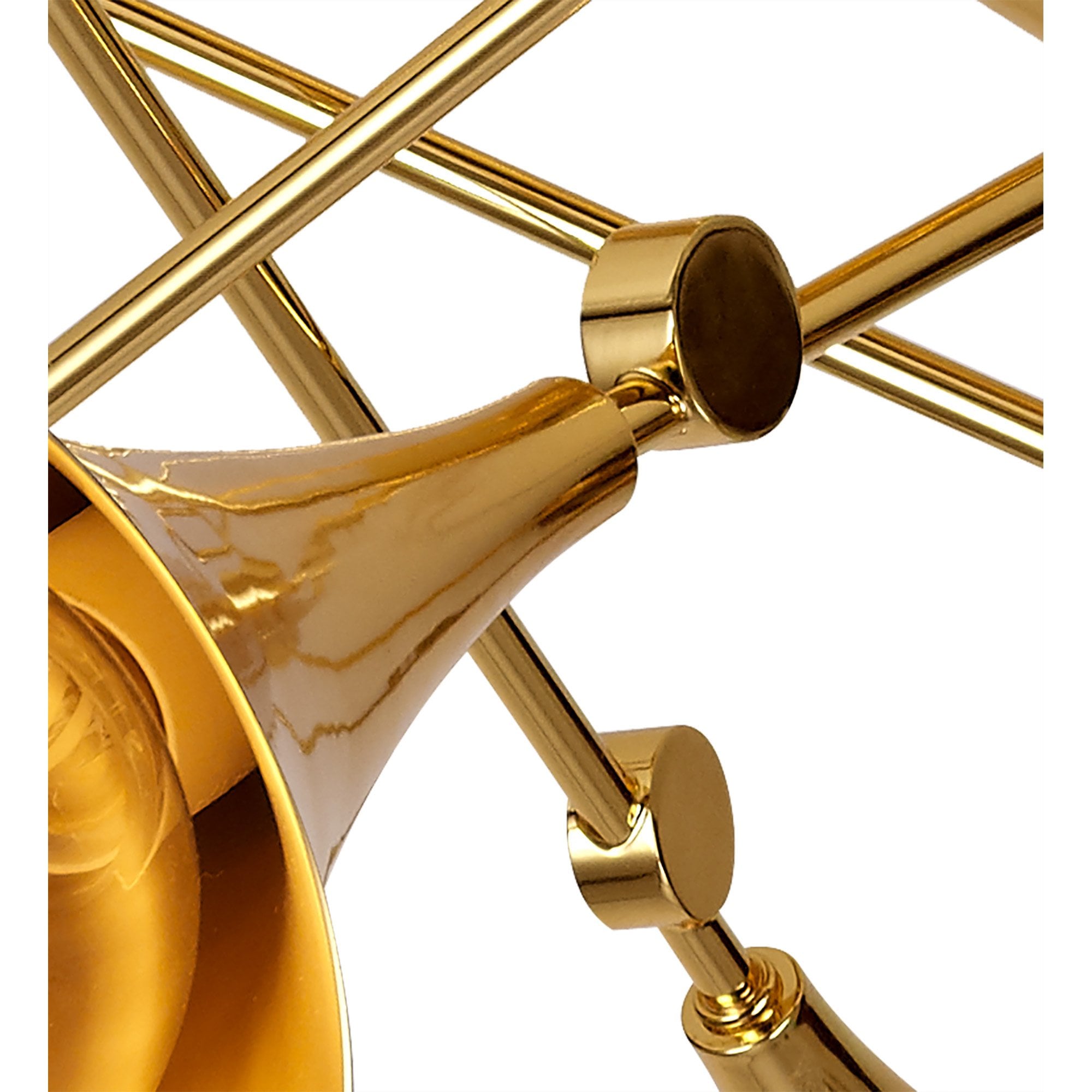 M5897 Jazz Ceiling 76cm Round 5 Light Polished Gold