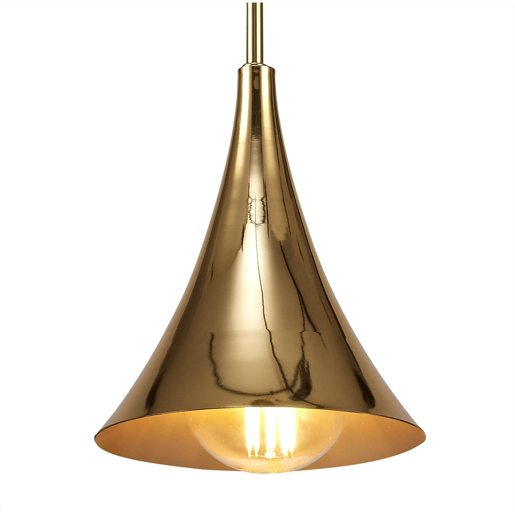 M5899 Jazz Pendant 1 Light Polished Gold