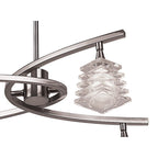 M0012 Keops Telescopic Pendant Convertible To Semi Flush 4 Light G9 Satin Nickel