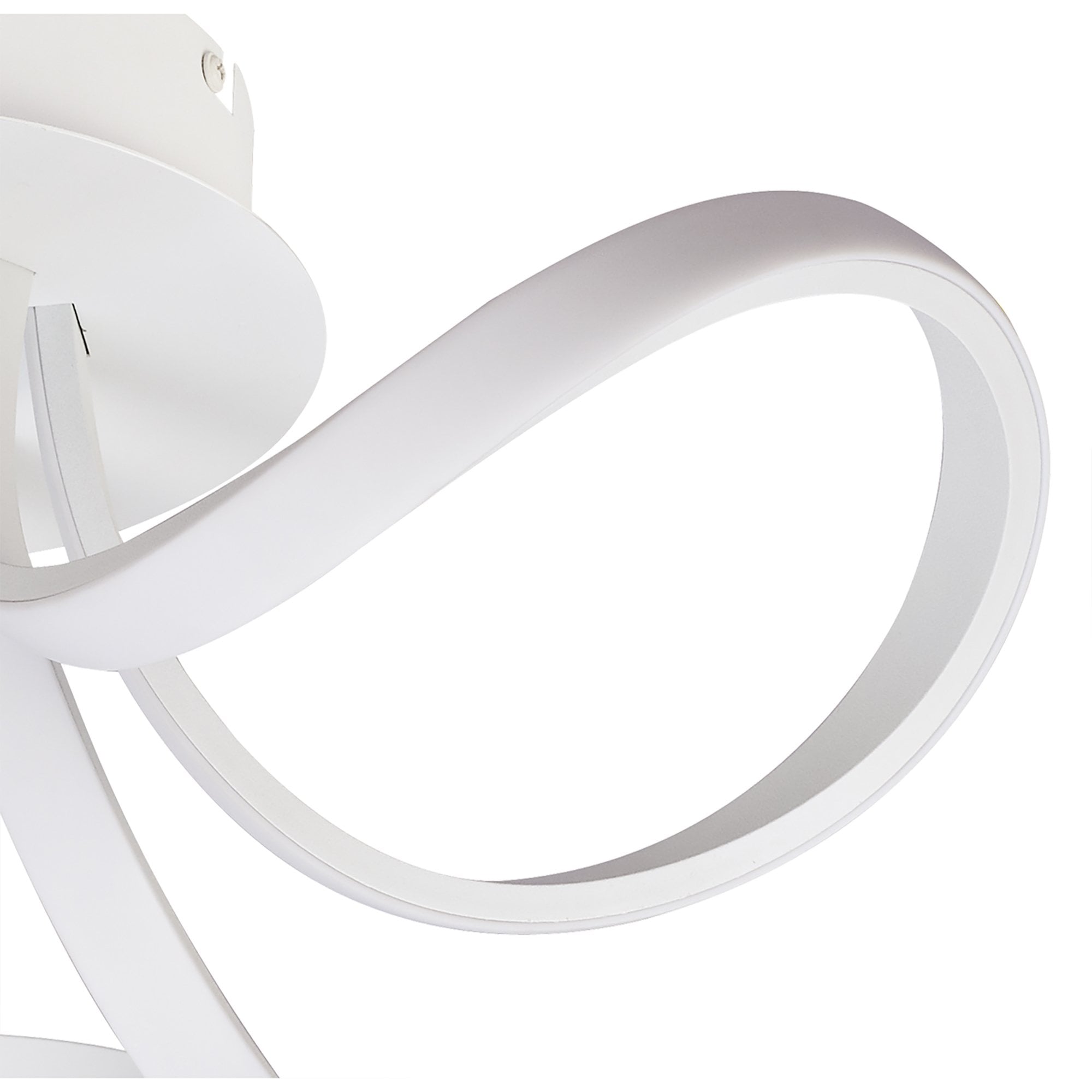 M6035 Knot Blanco Ceiling 48cm Round 3 Looped Arms 36W LED White/Frosted Acrylic