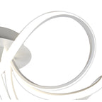 M6037 Knot Blanco Ceiling 74cm Round 5 Looped Arms 60W LED Dimmable White/Frosted Acrylic