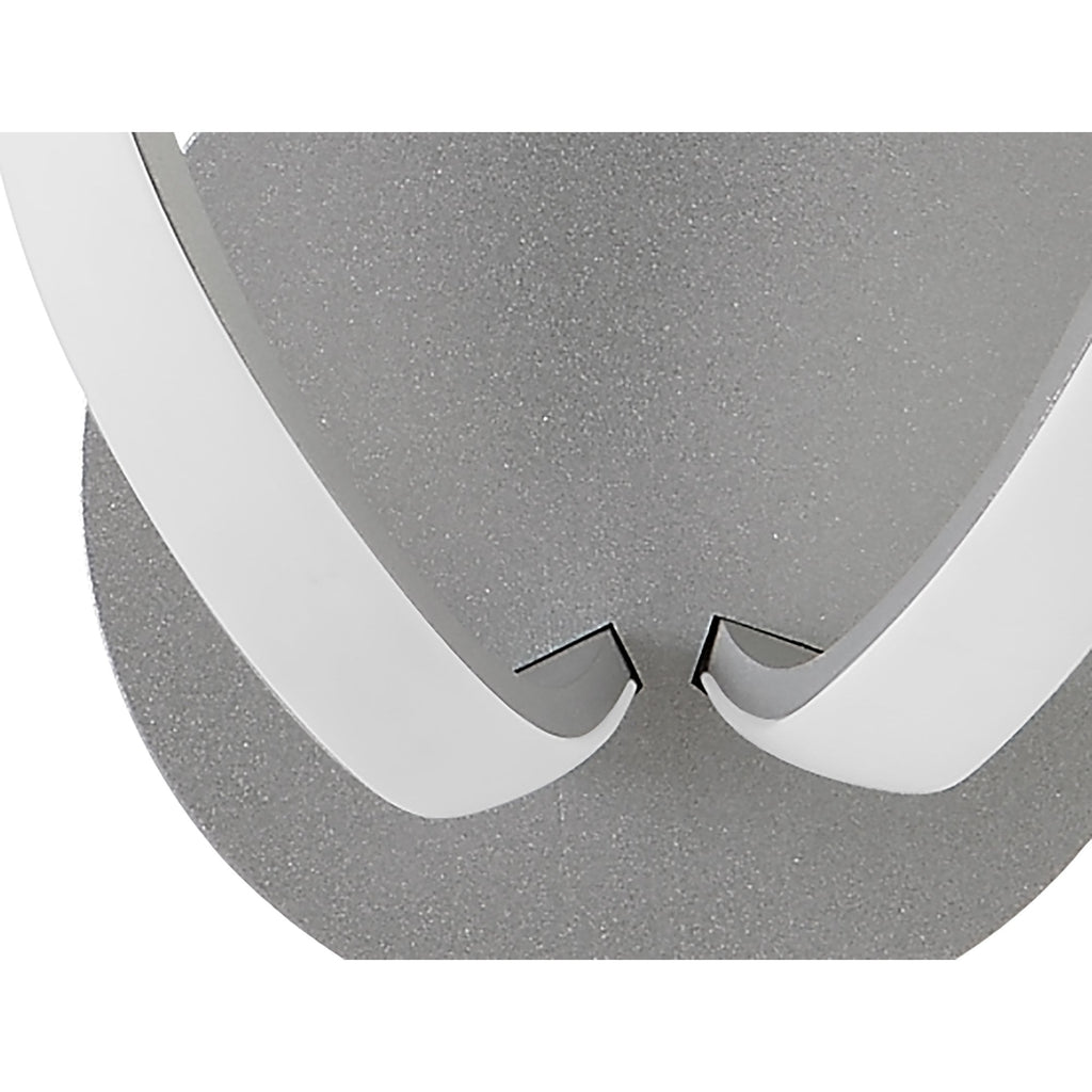 M4988/S Knot Switched Wall Lamp 12W LED Silver/Frosted Acrylic/Polished Chrome