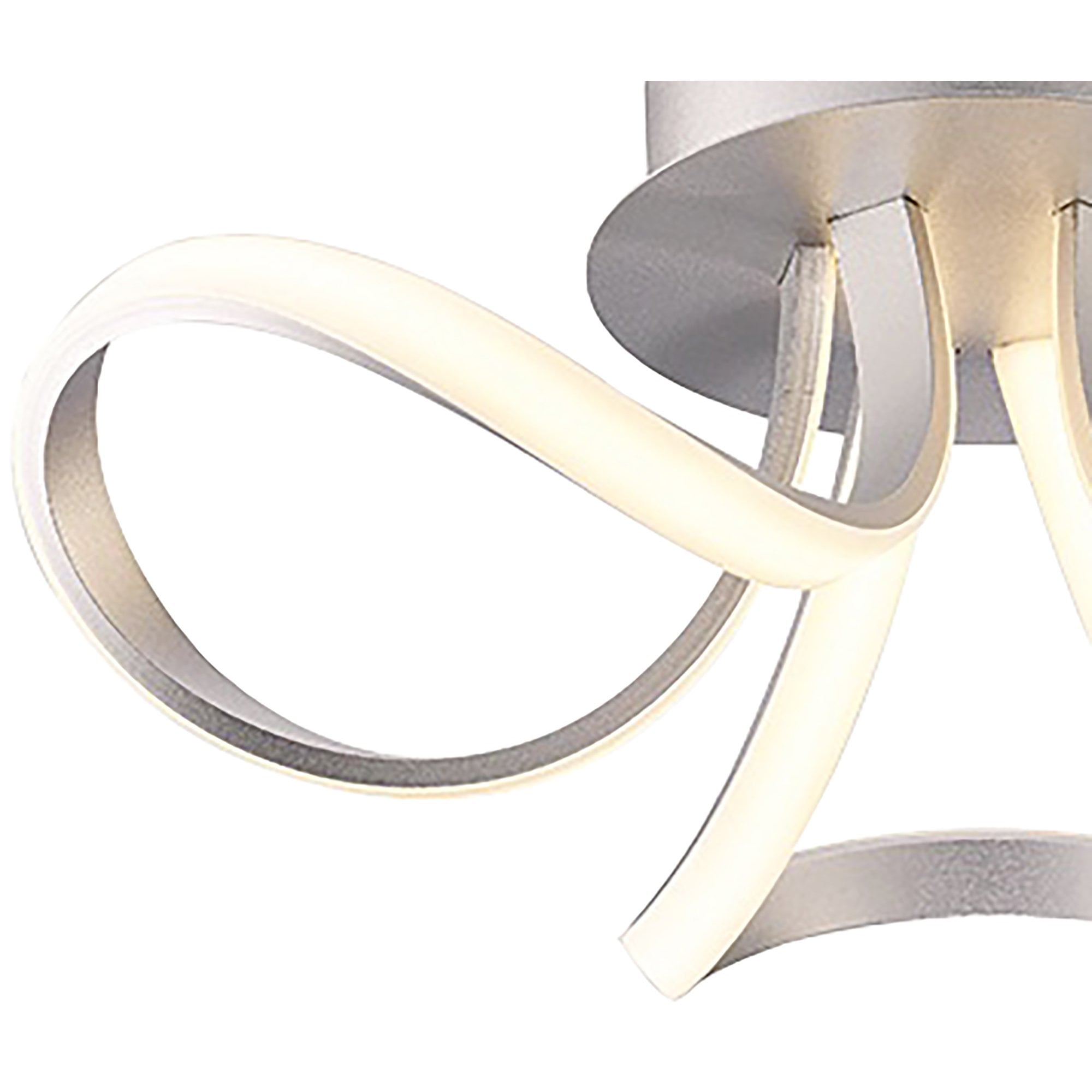 M4989 Knot Ceiling 36W LED 3 Looped Arms Silver/Frosted Acrylic